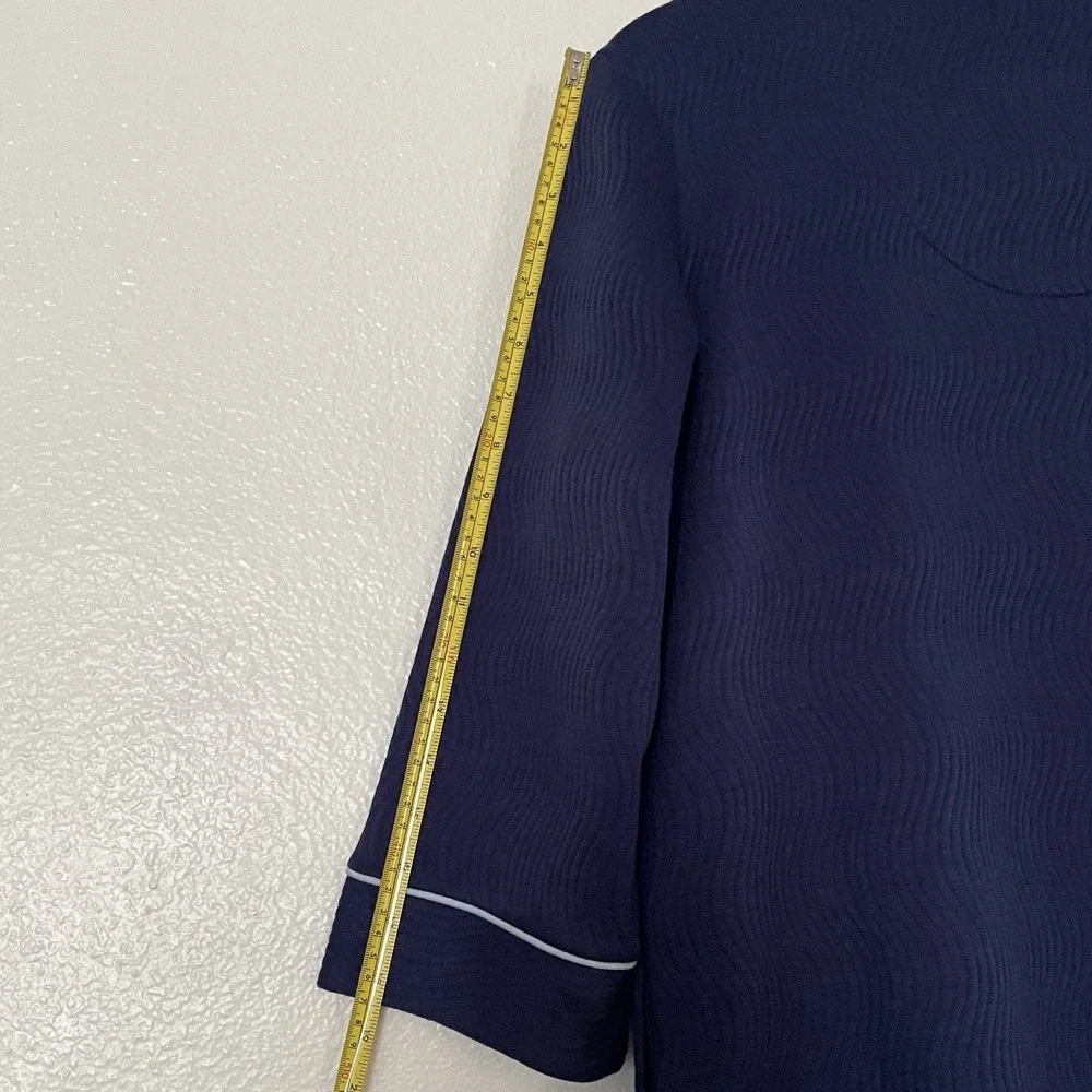 Miss Elaine Women's Zip Sleep Knit‎ Robe Blue Size Small